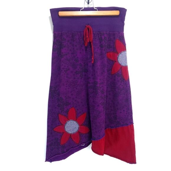 Underground Original 100% Cotton Groovy Floral Patches Pixie Skirt - Picture 1 of 8